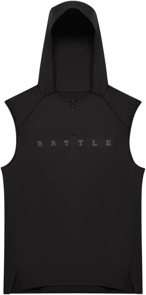 Battle Sports Fly Quarter Zip Sleeveless Hoodie, Ultra-Lightweight, Quick-Drying, 4-Way Stretch