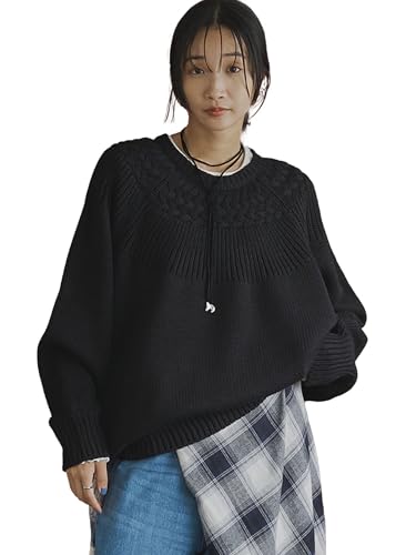 [コーエン] ゆる×あったか/7色展開 キュウシンタンショクニット 76306460205 0950 BLACK(09) M