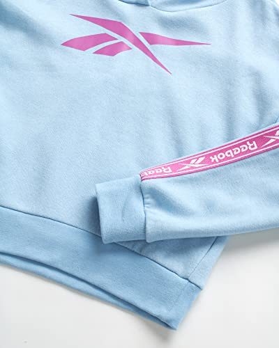 Reebok Girls' Sweatsuit Set - 2 Piece Fleece Hoodie and Jogger Sweatpants (Size: 7-12), Size 7, Cer