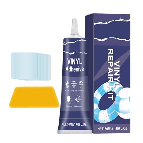 Set di riparazione per materassi gonfiabili, set di riparazione per materassi ad aria, con colla e raschietto, set di riparazione per materassi gonfiabili, riparazione di pellicole per piscine, vasche
