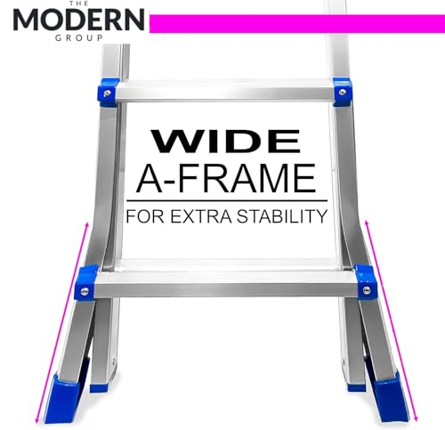 Multi-Purpose Telescopic Ladder, 4.2m, Folding, Extendable, 4 Step, Heavy Duty, for Home and Garden 4 Multi-Purpose Telescopic Ladder, 4.2m, Folding, Extendable, 4 Step, Heavy Duty, for Home and Garden - Image 4