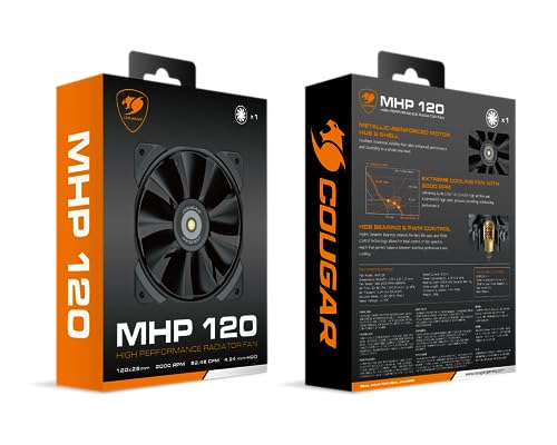 COUGAR MHP 120 Ventilateur refroidissement à eau noir haute puissance boîtier PC - 7