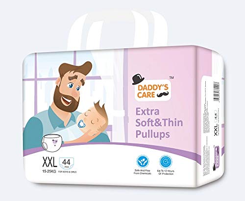 Daddy's CareUltra-Thin Disposable Pull-Up Diapers with Wetness Indicator - XXL Size - 44 Count