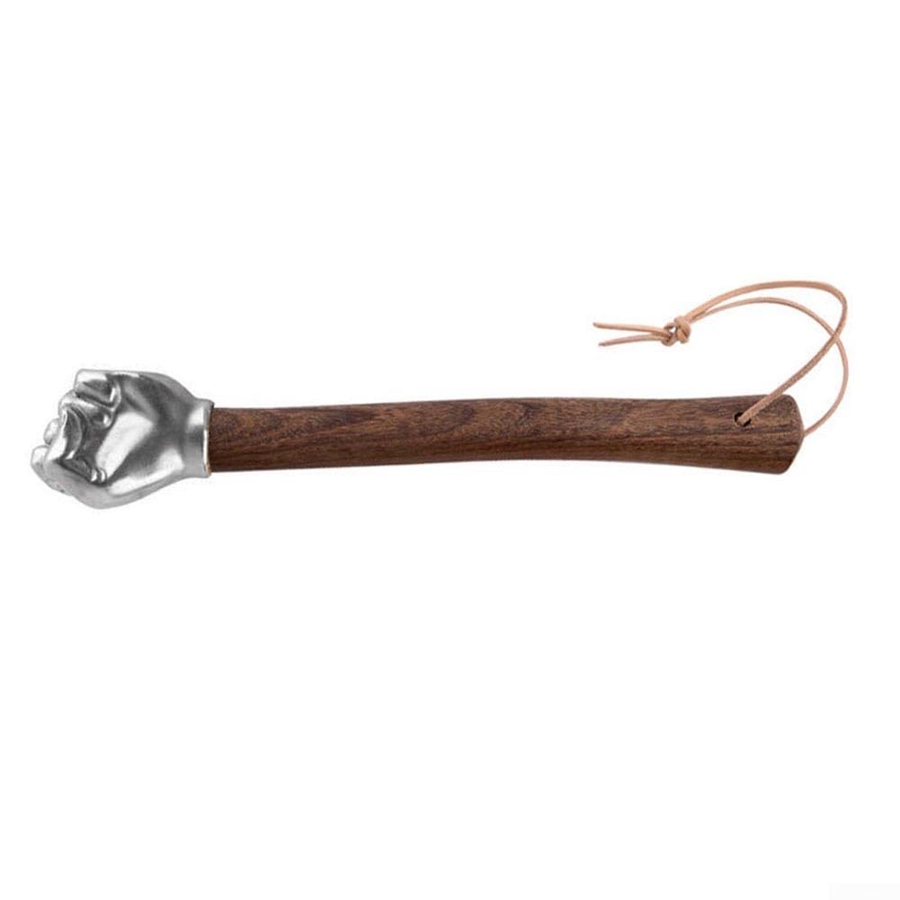 Marteau de poing décoratif en acier inoxydable avec poignée en bois antidérapante, outils à main, outil de quincaillerie pour les tâches légères (marteau de poing)