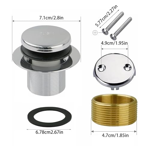 Remplacement de Bain Facile : Kit de Drain à 2 Trous Anti-Fuite