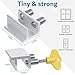 Sliding Window Locks - Horizontal & Up/Down, Adjustable Aluminum, 4 Sets Silver