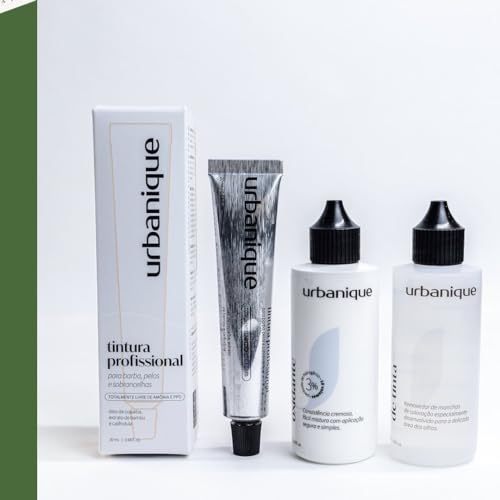 Tintura Profissional para Sobrancelhas Barba Pelos Urbanique Livre de Amonia e PPD 20 mL (Castanho N