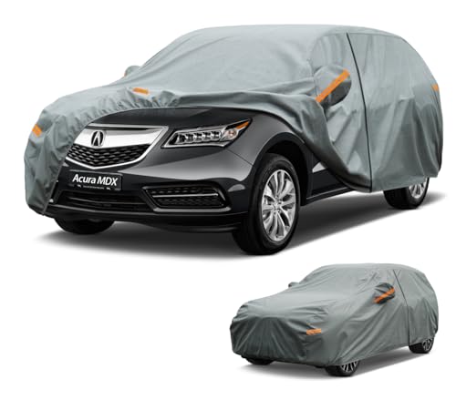 Image of Kayme Heavy Duty Car Cover Custom Fit Acura MDX(2007-2026), Waterproof All Weather for Automobiles, Full Exterior Covers Sun Rain UV Protection.