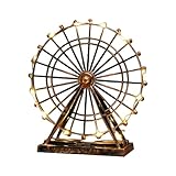 FAVOMOTO Ferris Wheel Model with Light Strip, Sky Wheel Decor Ferris Decor Photo Prop Sky Landmark Buildings Set Circus Sculpture for Cabinet Decoration Home Decor