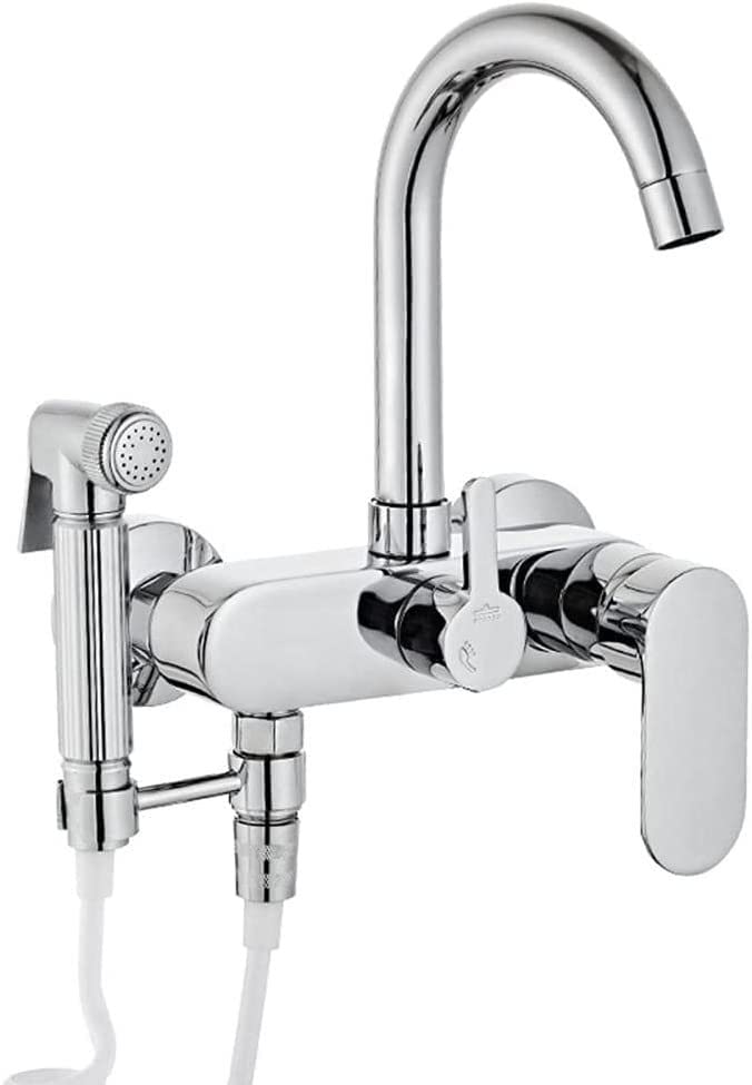 Robinet de cuisine mural chromé mitigeur évier rotatif 360 avec eau potable