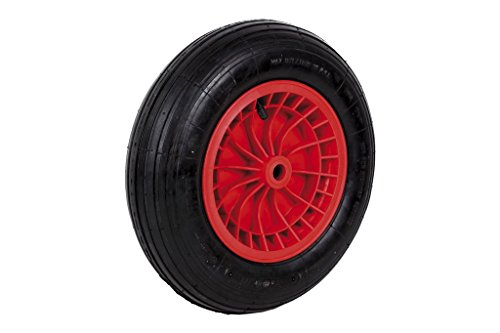 Cofan Rueda para carretilla de obra con rodamiento | Fabricada con llanta de ABS neumática | Para pesos de hasta 136 kg