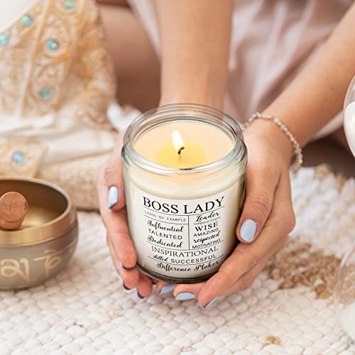 Boss Lady Gifts For Women Boss Lady Office Decor Boss Lady Soy Candle Scented Soy Wax Candle Girl Boss Female Gifts, 10 Oz Jar, 50 Hour Burn Time #TOP5
