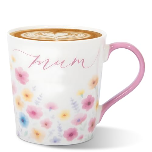Lesser & Pavey I Love You Mum Range I Love You Mum Mug 350ml for Coffee Tea and Hot Drinks | Reusable Fine China Tea & Coffee Mugs for Daily Use | Mothers Day & Birthday Gifts for Women