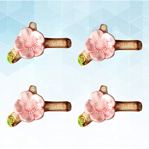 Hemoton 4pcs Chopstick Holder Ceramic Japanese Style Chopstick Rest Spoon Fork Knife Holder Rest