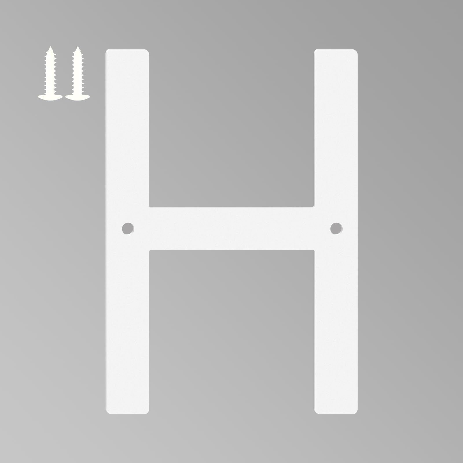 28 Inch White House Numbers for Outside, Metal Letters for Outdoor Signs, Anti-rust Aluminium House Address Letters for Front Door, Office, and Garden Decoration (Letter H)