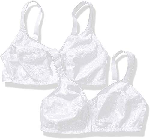 JUST MY SIZE womens Front Close Soft Cup Plus Size Bra Mj1107