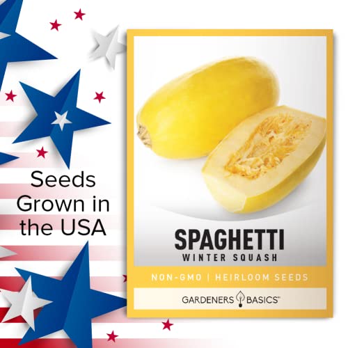 Spaghetti Squash Seeds For Planting - Winter Squash Heirloom, Non-Gmo Vegetable Squash Variety- 3 Grams Seeds Great For Summer Garden By Gardeners Basics #TOP5