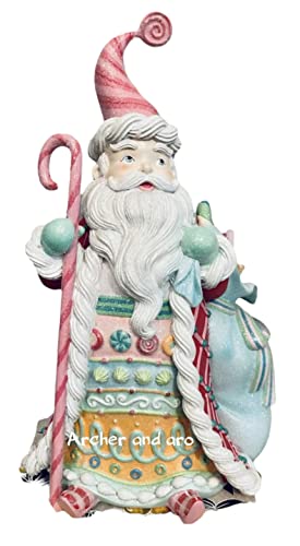 December Diamonds 20.5-inch Candy Santa Figurine - Fun Christmas Figure for Home Decoration