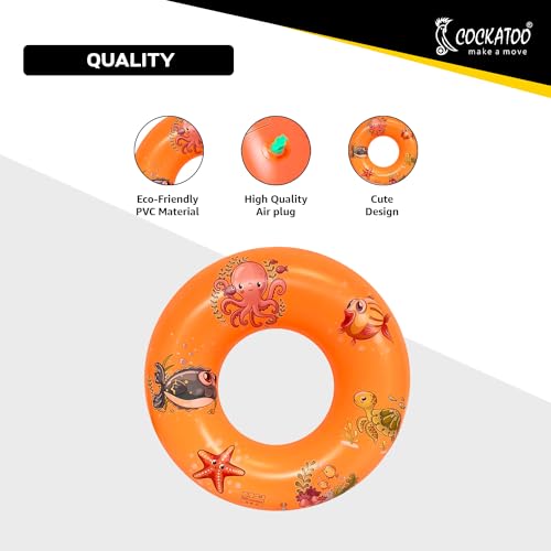 Image of Cockatoo Inflatable PVC Swimming Floats with Handles, Small Swimming Pool Floats