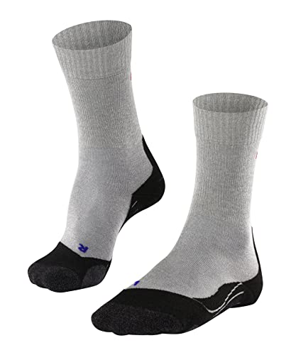 FALKE Damen Wandersocken TK2 Explore Cool W So Lyocell Funktionsmaterial antiblasen dick 1 Paar, Grau Light Grey 3403, 37-38 (Packung mit 2) – Ansicht 1