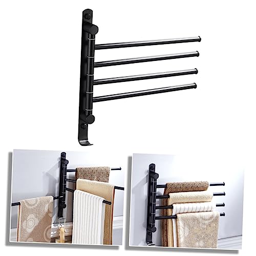 Cabilock swivel towel rack toilet tissue holder paper towel bar bathroom swing arm towel bar bathroom towel racks towel holder towel shelf Clothes hook to rotate Stainless steel