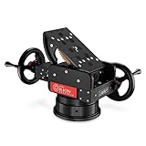 Proaim Orion Professional 2-Axis Pan Tilt Geared Head with 100mm Bowl Base Mount for Tripod Slider Dolly | for DSLR Video Cinema Cameras up to 25kg/55lbs | Free Carrying case (P-OGR-H)