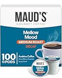 Maud's Decaf Medium Roast Coffee Pods, 100 ct, Decaffeinated Single Serve Pods – 100% Arabica Coffee, Compatible with Keurig K Cups Maker