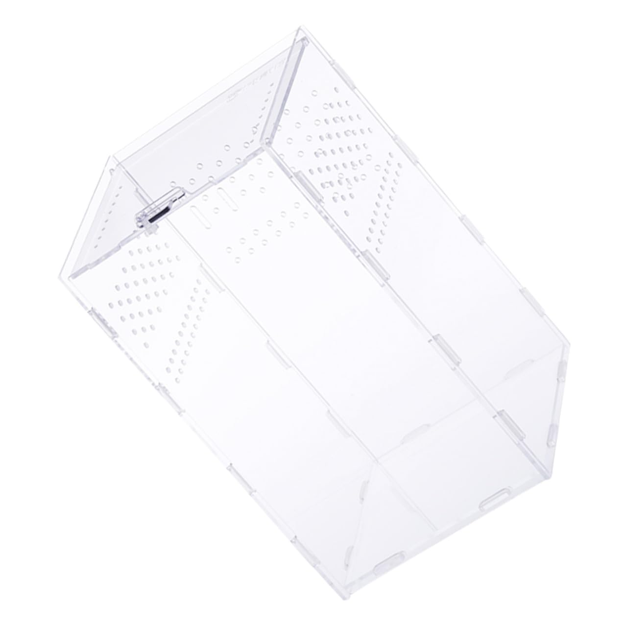 Hemobllo Caja de Cría para Reptiles Acrílica Transparente Ventilación Desmontable para Alimentación de Insectos y Alojamiento Confortable