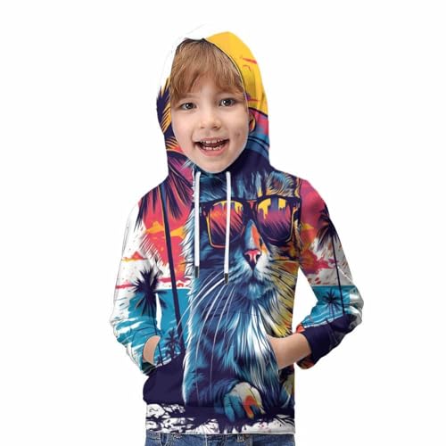 Sweat à capuche chat 3D pull chaud ado contre le froid - 5