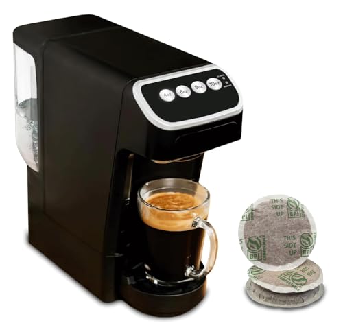 PeleCom Coffee Machine Compatible with Peets Coffee Pods Fast Brewing Single-Serve Coffee Maker with Rich Flavor Extraction Crema Layer Space-Saving Sleek Design Barista-Quality Taste