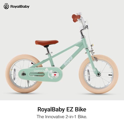 Image of RoyalBaby EZ Kids Bike,12 14 16 18 Inch Convertible Balance to Pedal Bike for Boys & Girls,Beginner Bicycle for Ages 2-9 Years