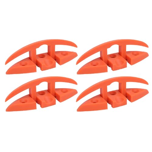 YedaHcy 4 Sets 5in Marine Grade Nylon Folding Cleat, Oxidation 3 Holes Flip Up Dock Cleat, Install for Boat Ship Yacht (Without Installation Screws Accessories)