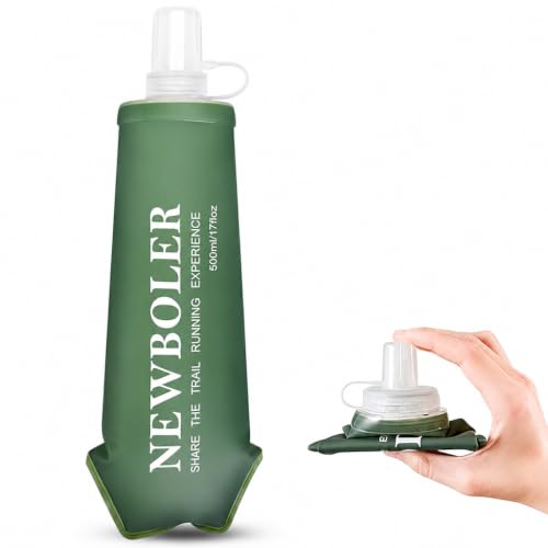 Image of PROBEROS Soft Flask 500ml Collapsible Water Bottle Hydration Bottle Leakproof TPU Flask for Running Hiking Cycling Outdoor Sports
