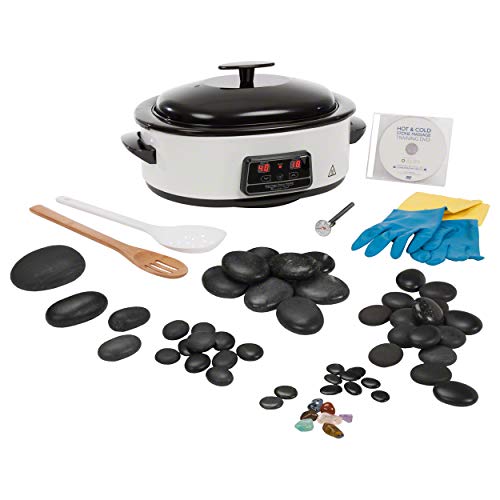 Foto von Hot Stone Hotstone Massagesteine Set klein inkl. Wärmegerät und 45 Steinen