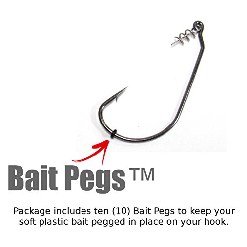 Razor Series Swimbait Hook (10 Pack w/ 10 Bait Pegs) (3/0 (10 Pack))
