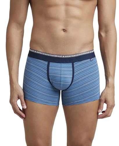Image of Jockey US68 Men Super Combed Cotton Elastane Stretch Stripe Trunk with Ultrasoft Waistband