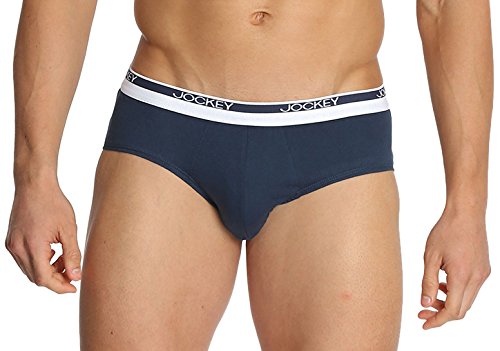 Jockey Men's Cotton Brief(Pack of 1) (8037-0110- Mid Blue L_blue_L)