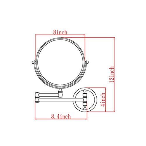 Miroir de salle de bain double face pivotant 3X robuste et extensible