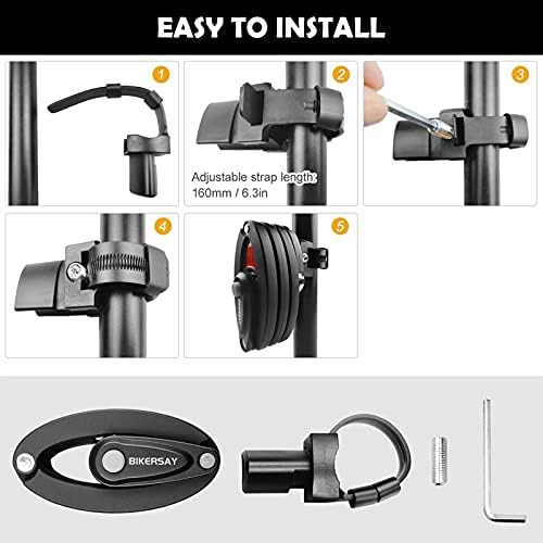 DFGDFG Mini Bike Chain Password Lock 4 Digit Combination Lock Anti-theft Bicycle Folding Lock Cycling Chain Lock