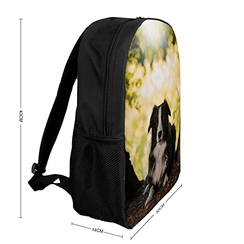 Sac à dos d'école imprimé 3D de mode avec grand compartiment 17 pouces