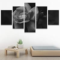 SIGNWIN 5 Panel Canvas Wall Art Botanical Chic Closeup Expressive Multicolor Photography for Home Decorations Ready to Hang - 60