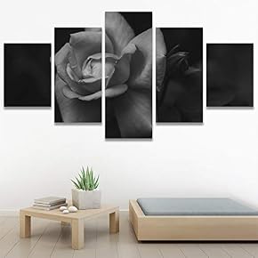 SIGNWIN 5 Panel Canvas Wall Art Botanical Chic...