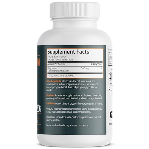 Bronson Magnesium 500 mg Oxide Tablets