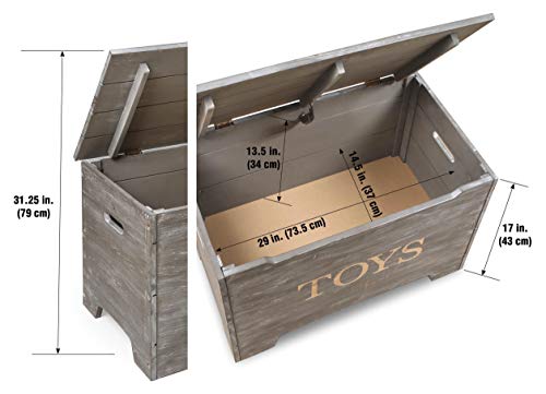 Solid Wood Rustic Toy Box With Lift Top #TOP7