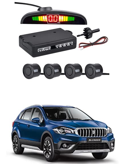 RKPSP Car Reverse Black Parking Sensor System Led Display with 4 Parking Sensors Alarm Kit for S-Cross.-picture-12