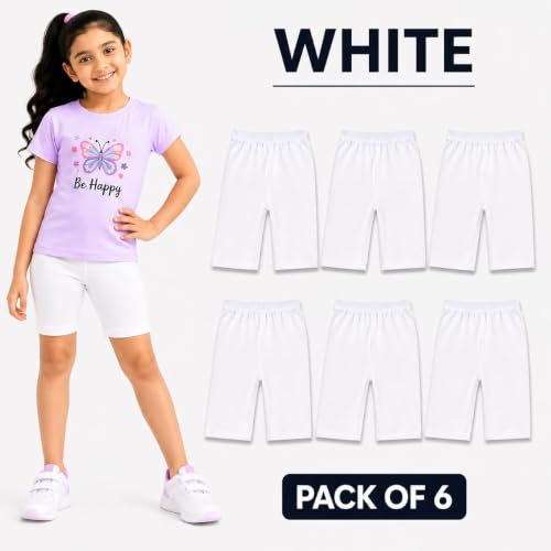 Image of MERIDA Cotton Cycling Shorts for Girl's (Pack of 6)