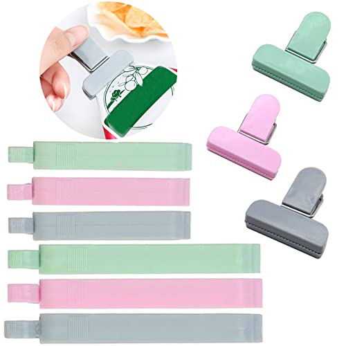 VEGCOO 36 Pièces Pinces pour Sachet Alimentaire, Pince Fermeture Sachet Alimentaire pour Cuisine, Clip de Sac Fermé Réutilisable pour Aliments et Collation, 3 Couleurs 3 Tailles