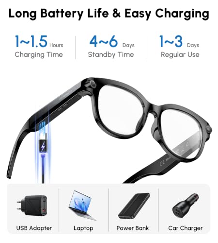 AI Smart Glasses with Camera, 4K 8MP Video Recording Glasses, 3‑Set Lenses - image 8