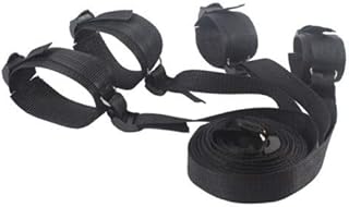 Sandritas Juego de esposas para la cama, para juegos eróticos, color negro