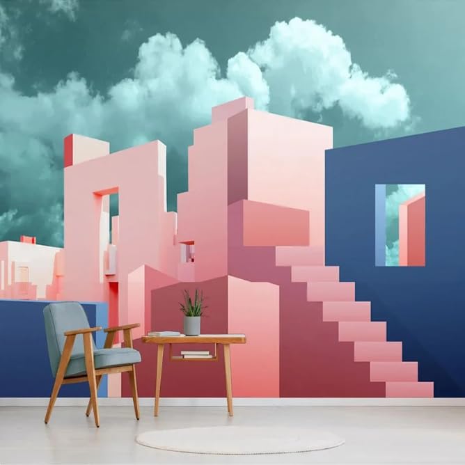 Murale fresque 300x210 cm pour agrandir une pièce étroite effet 3D - 3